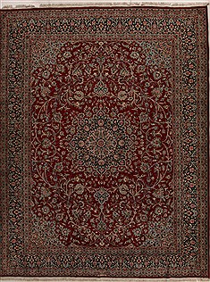Persian Kerman Red Rectangle 10x13 ft Wool Carpet 14294