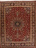 Kerman Red Hand Knotted 104 X 134  Area Rug 251-14297 Thumb 0