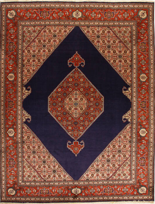 Tabriz Blue Hand Knotted 910 X 120  Area Rug 251-14299 Image 0
