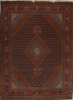Persian Ardebil Multicolor Rectangle 10x13 ft Wool Carpet 14301