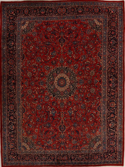 Khorasan Red Hand Knotted 910 X 130 Area Rug 251-14303 Image 0