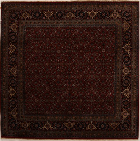 Herati Red Square Hand Knotted 80 X 80  Area Rug 251-14309 Image 0