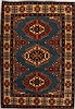 Kazak Blue Hand Knotted 87 X 123  Area Rug 251-14312 Thumb 0