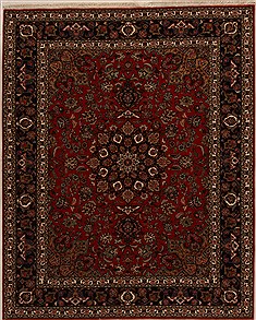 Tabriz Red Hand Knotted 5'0" X 6'4"  Area Rug 251-14317