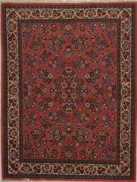 Sarouk Red Hand Knotted 410 X 64  Area Rug 251-14321 Image 0