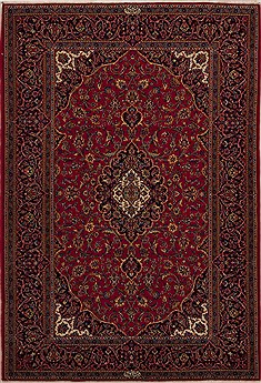 Persian Kashan Red Rectangle 5x7 ft Wool Carpet 14329