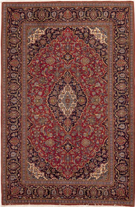 Kashan Red Hand Knotted 48 X 72 Area Rug 251-14344 Image 0