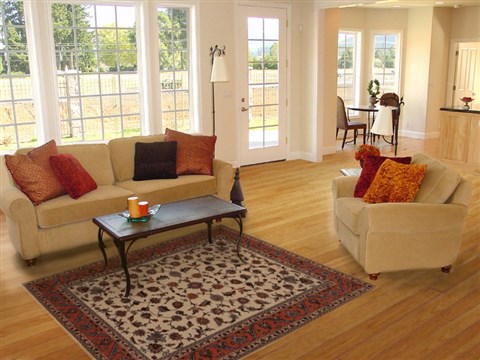Tabriz Beige Hand Knotted 52 X 71 Area Rug 251-14367 Image 5