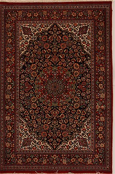 Shahreza Blue Hand Knotted 4'7" X 6'7"  Area Rug 251-14368