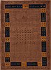 Gabbeh Brown Hand Knotted 49 X 66  Area Rug 251-14372 Thumb 0