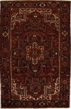 Heriz Red Hand Knotted 7'10" X 12'0"  Area Rug 251-14385