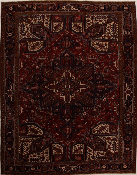 Heriz Red Hand Knotted 86 X 111  Area Rug 251-14386 Image 0