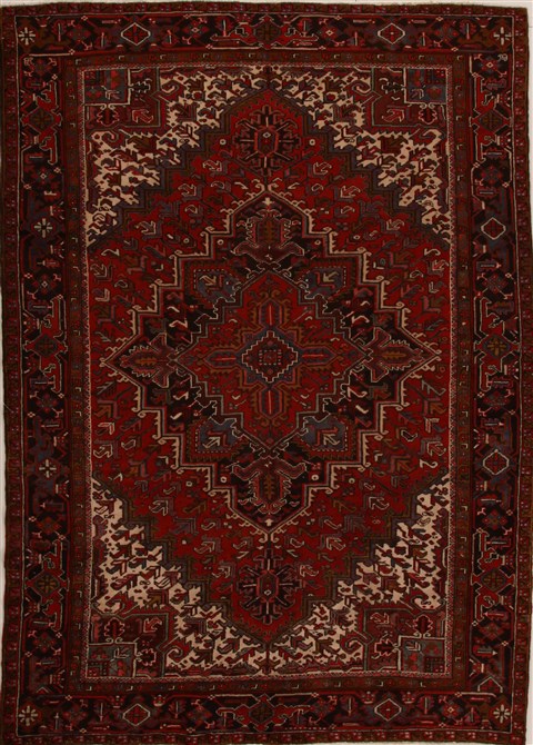 Heriz Red Hand Knotted 79 X 110 Area Rug 251-14390 Image 0
