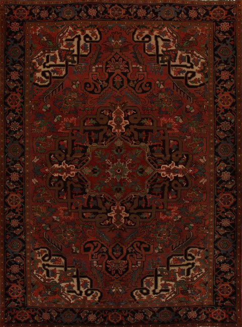 Heriz Red Hand Knotted 77 X 103 Area Rug 251-14391 Image 0