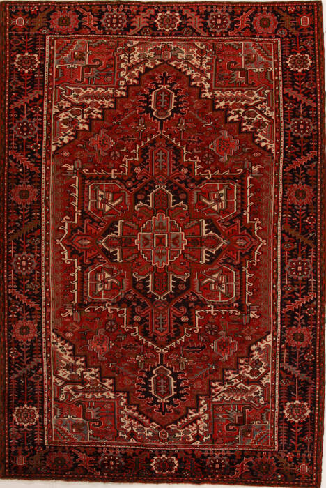 Heriz Red Hand Knotted 711 X 1110  Area Rug 251-14403 Image 0