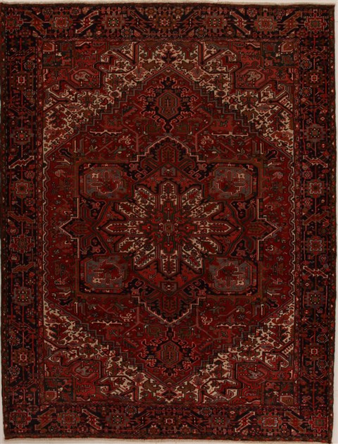Heriz Red Hand Knotted 84 X 1011 Area Rug 251-14404 Image 0