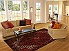Heriz Red Hand Knotted 85 X 112 Area Rug 251-14407 Thumb 4