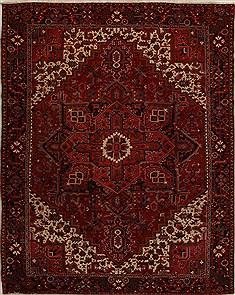 Persian Heriz Red Rectangle 8x11 ft Wool Carpet 14407