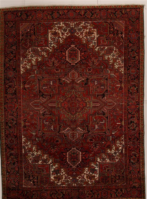 Heriz Red Hand Knotted 78 X 107 Area Rug 251-14409 Image 0