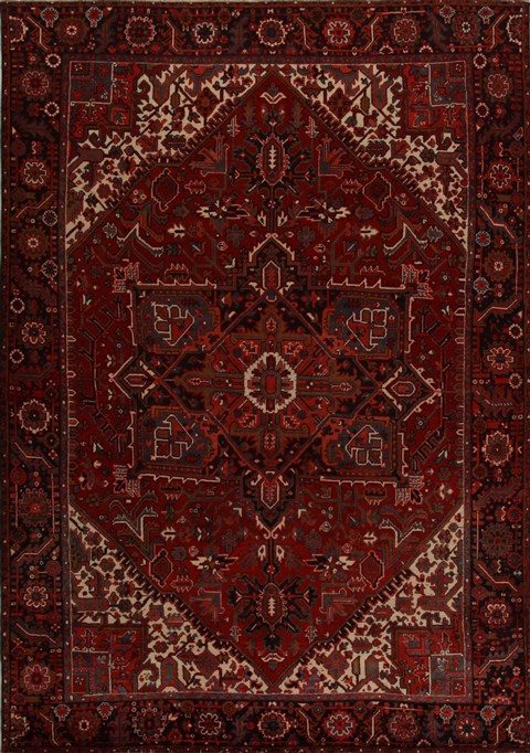 Heriz Red Hand Knotted 80 X 114 Area Rug 251-14410 Image 0