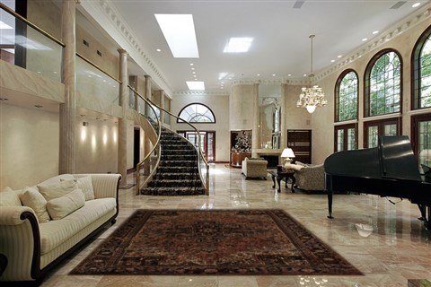 Heriz Brown Hand Knotted 84 X 112 Area Rug 251-14413 Image 1
