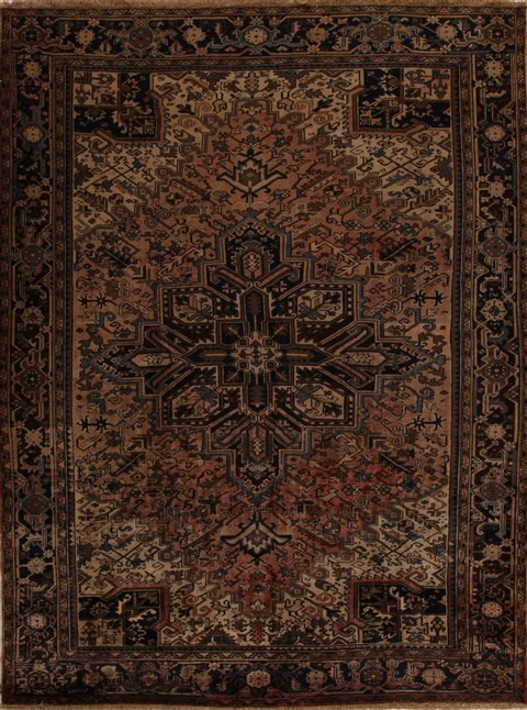 Heriz Brown Hand Knotted 84 X 112 Area Rug 251-14413 Image 0