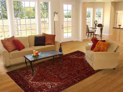 Heriz Red Hand Knotted 79 X 1011 Area Rug 251-14417 Image 4