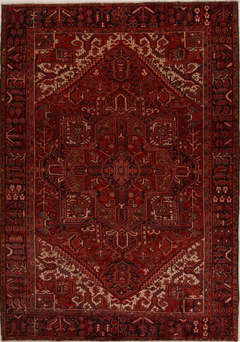 Heriz Red Hand Knotted 79 X 1011 Area Rug 251-14417 Image 0