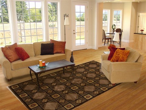 Modern Brown Hand Knotted 62 X 89 Area Rug 251-14439 Image 4