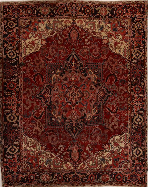 Heriz Red Hand Knotted 911 X 126  Area Rug 251-14444 Image 0