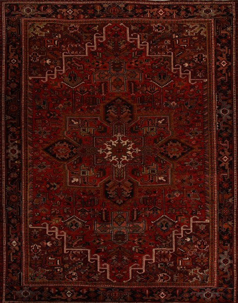 Heriz Red Hand Knotted 102 X 130 Area Rug 251-14445 Image 0