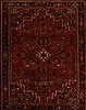 Heriz Red Hand Knotted 102 X 130  Area Rug 251-14445 Thumb 0