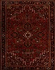 Heriz Red Hand Knotted 102 X 130 Area Rug 251-14445 Thumb 0