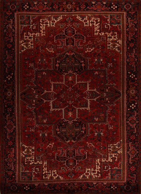 Heriz Red Hand Knotted 910 X 135 Area Rug 251-14453 Image 0