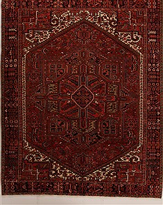 Persian Heriz Red Rectangle 10x12 ft Wool Carpet 14458