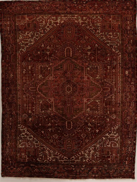 Heriz Red Hand Knotted 911 X 1211 Area Rug 251-14460 Image 0