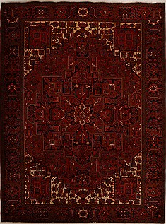 Goravan Red Hand Knotted 9'11" X 13'5"  Area Rug 251-14464