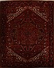 Heriz Red Hand Knotted 100 X 129 Area Rug 251-14470 Thumb 0