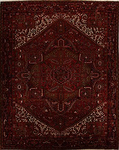 Heriz Red Hand Knotted 10'0" X 12'9"  Area Rug 251-14470