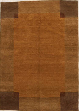 Pishavar Brown Hand Knotted 4'9" X 6'4"  Area Rug 251-14484