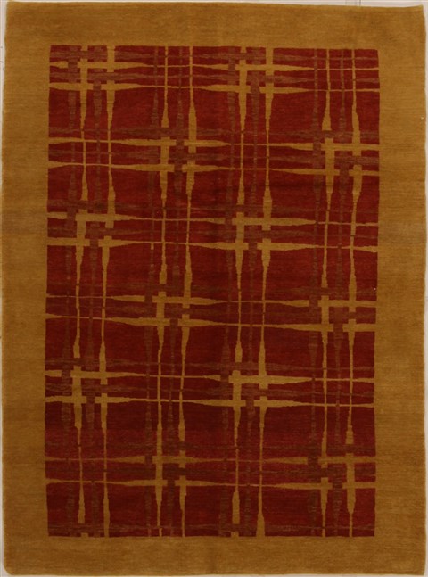 Pishavar Red Hand Knotted 49 X 65  Area Rug 251-14502 Image 0