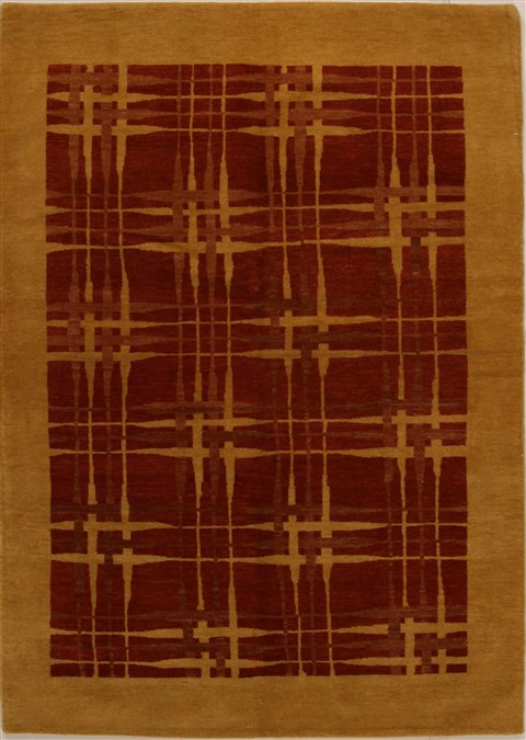 Pishavar Red Hand Knotted 47 X 64  Area Rug 251-14510 Image 0