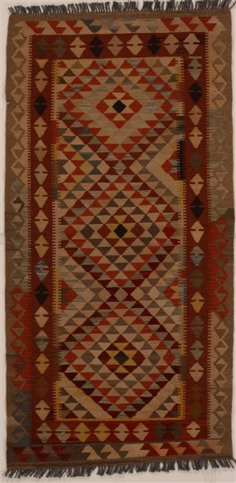 Kilim Multicolor Hand Knotted 33 X 66  Area Rug 251-14571 Image 0