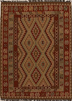 Kilim Multicolor Hand Knotted 4'11" X 6'7"  Area Rug 251-14662