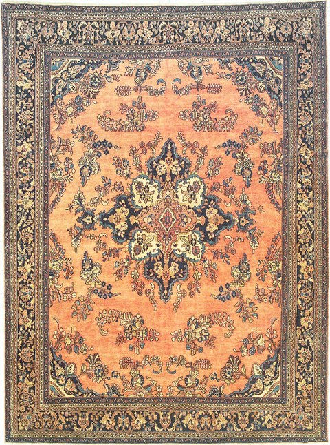Hamedan Orange Hand Knotted 103 X 1310  Area Rug 100-14710 Image 0