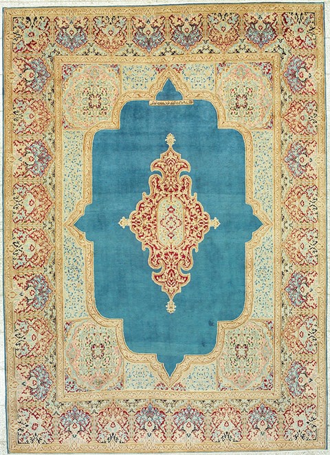 Kerman Beige Hand Knotted 89 X 122 Area Rug 100-14723 Image 0