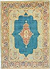 Kerman Beige Hand Knotted 89 X 122 Area Rug 100-14723 Thumb 0
