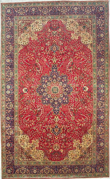 Tabriz Purple Hand Knotted 99 X 1511  Area Rug 100-14737 Image 0