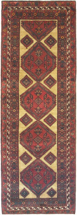 Sarab Brown Runner Hand Knotted 310 X 109  Area Rug 100-14753 Image 0
