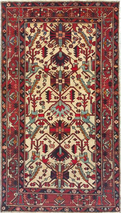 Bakhtiar Beige Hand Knotted 40 X 80  Area Rug 100-14755 Image 0